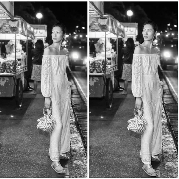 Farm Rio Elliot Boho Off the Shoulder Crochet Wide-Leg Jumpsuit- White, Size XS - Picture 3 of 6